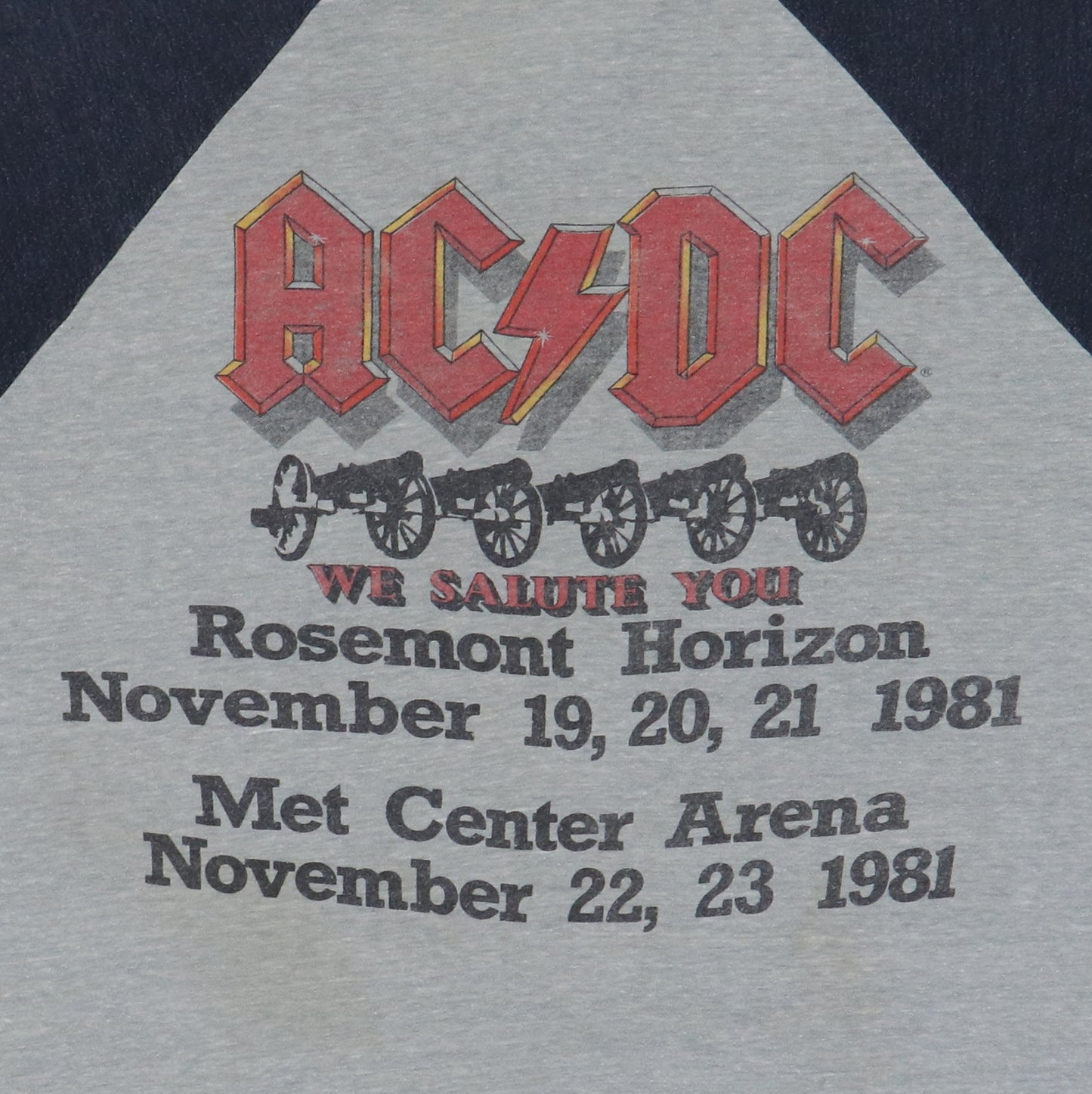 1981 ACDC For Those About To Rock Tour Jersey Shirt