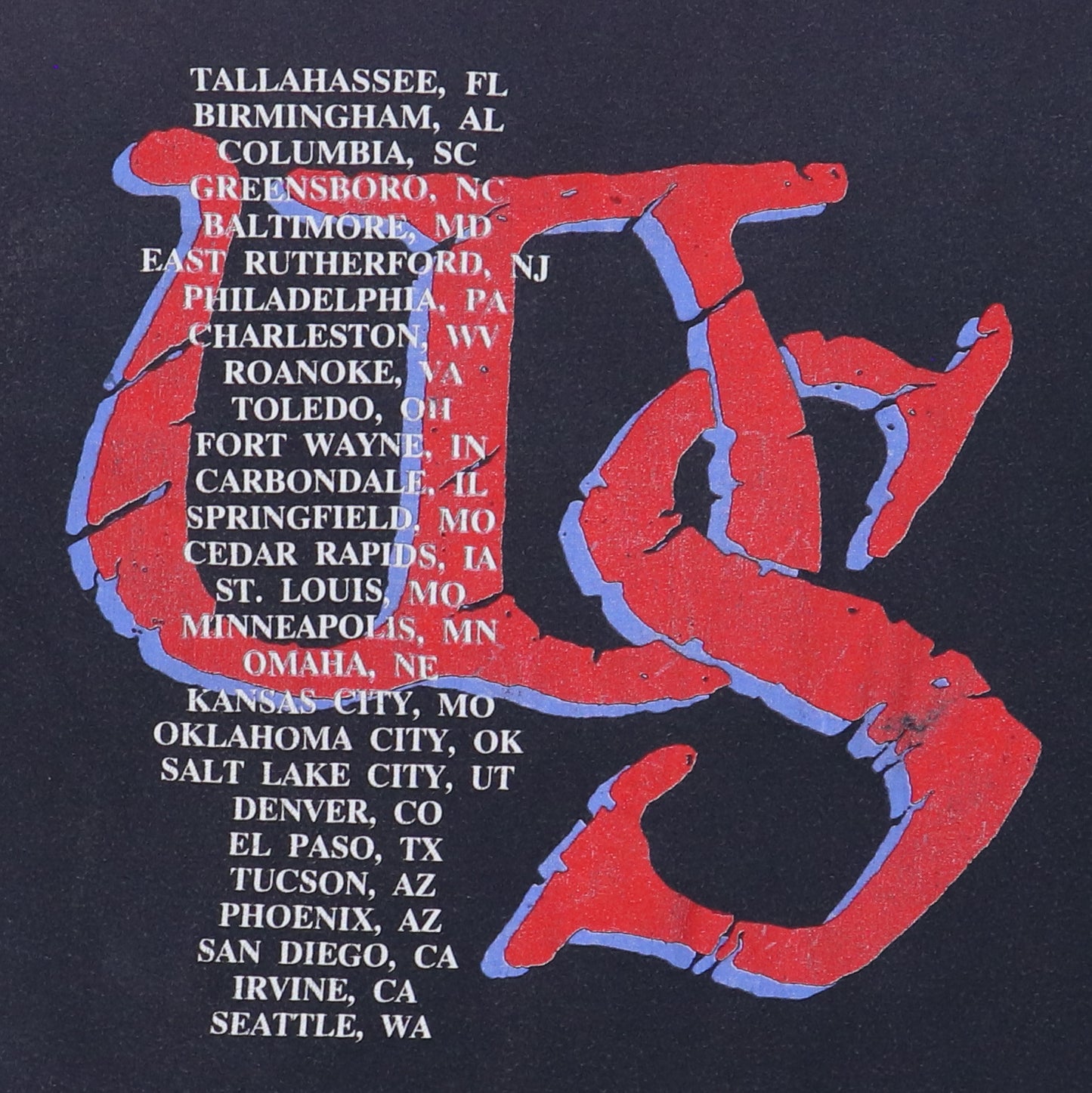 1990 Whitesnake Tour Shirt Detail