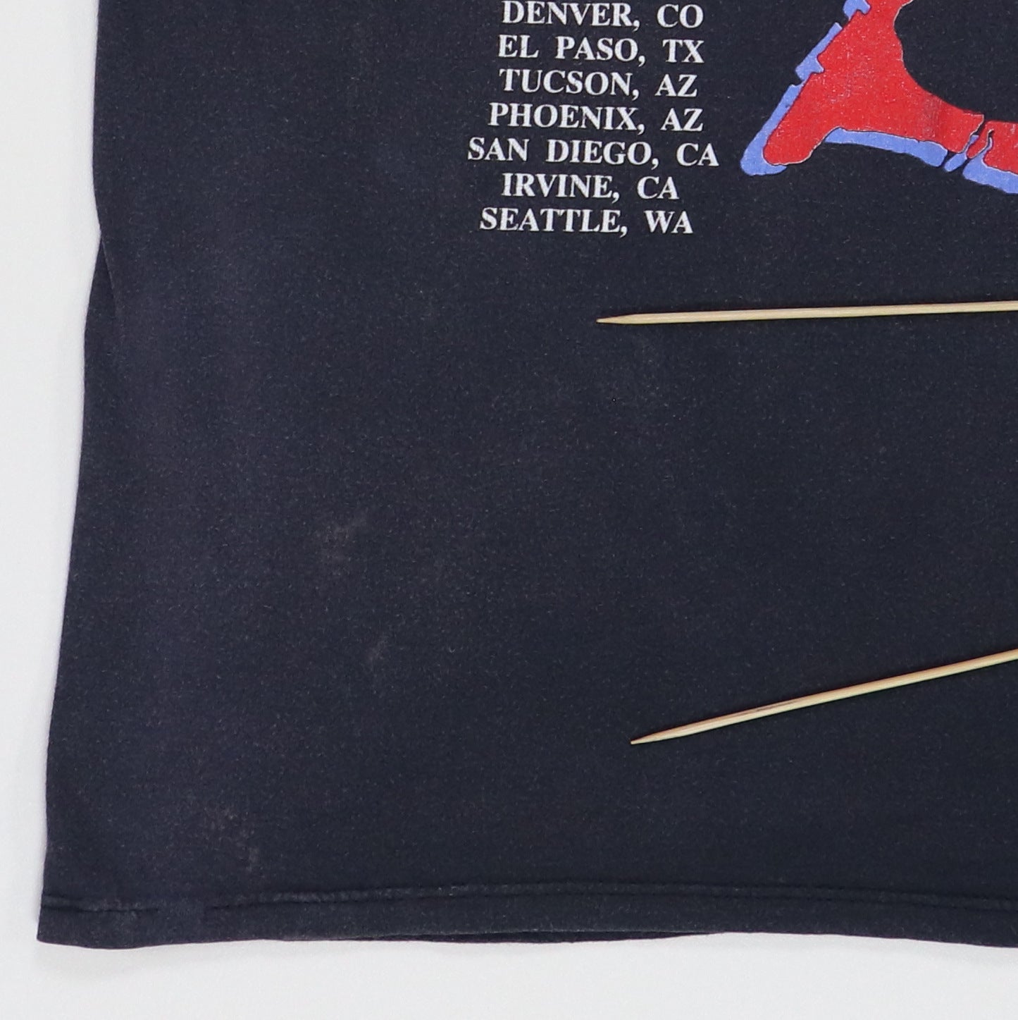 1990 Whitesnake Tour Shirt Detail