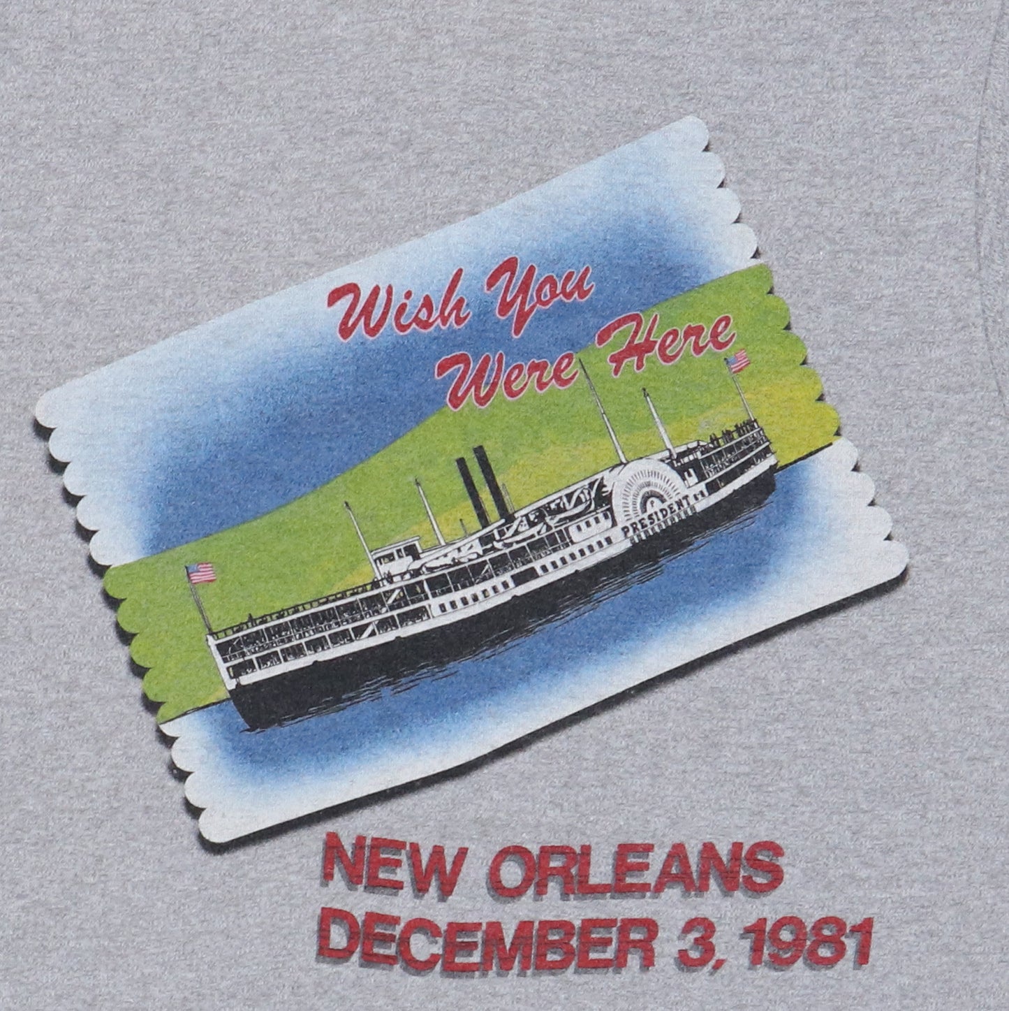 1981 Rolling Stones Wish You Were Here New Orleans Tour Shirt