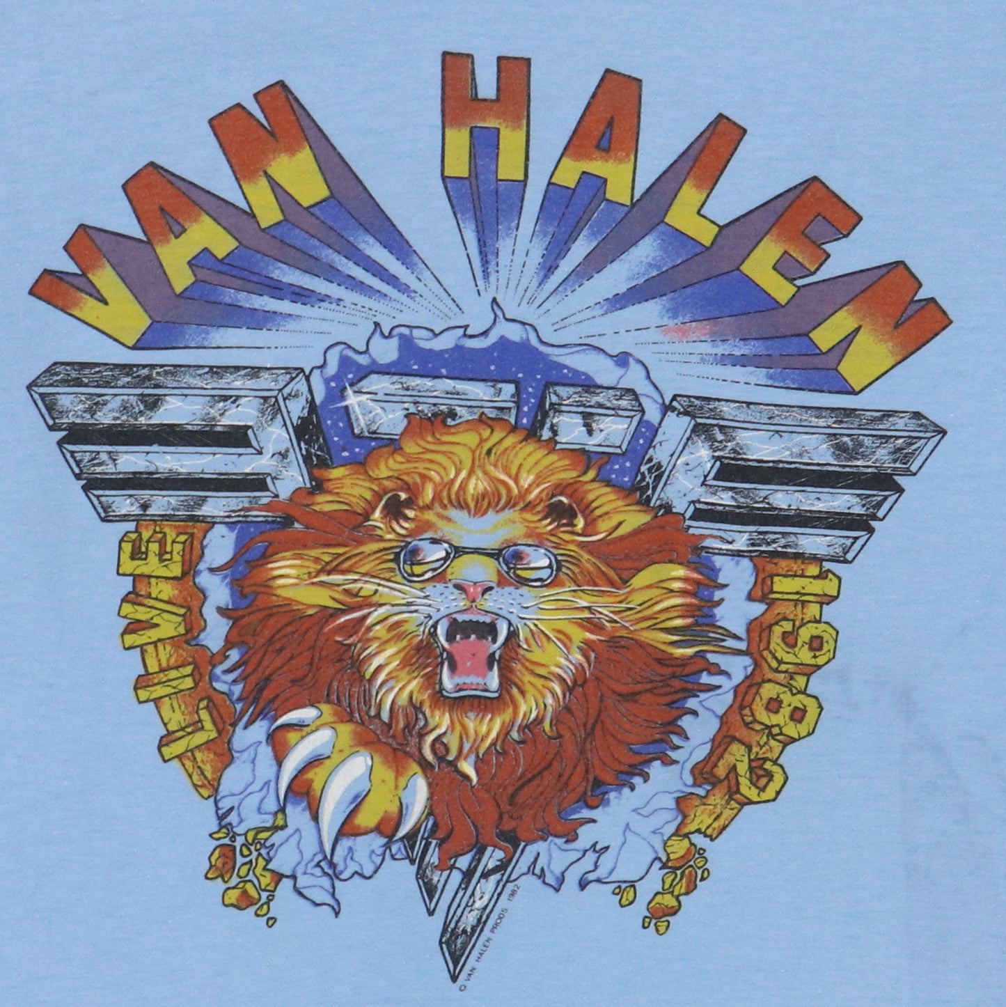 1982 Van Halen The Forum Sold Out Concert Shirt