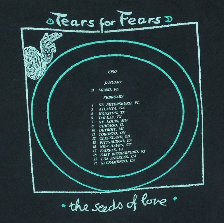 1990 Tears For Fears Seeds Of Love Tour Shirt