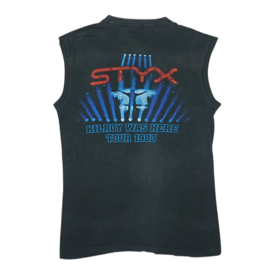 1983 Styx Kilroy Was Here Tour Sleeveless Shirt Back