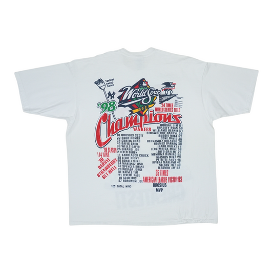 1998 New York Yankees World Series Champions Shirt Back