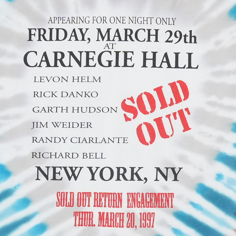 1997 The Band Carnegie Hall Concert Tie Dye Shirt