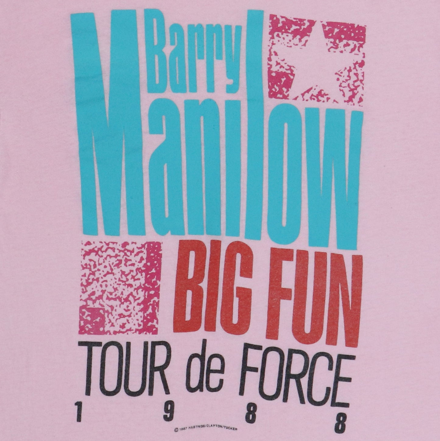 1988 Barry Manilow Big Fun Tour De Force Shirt