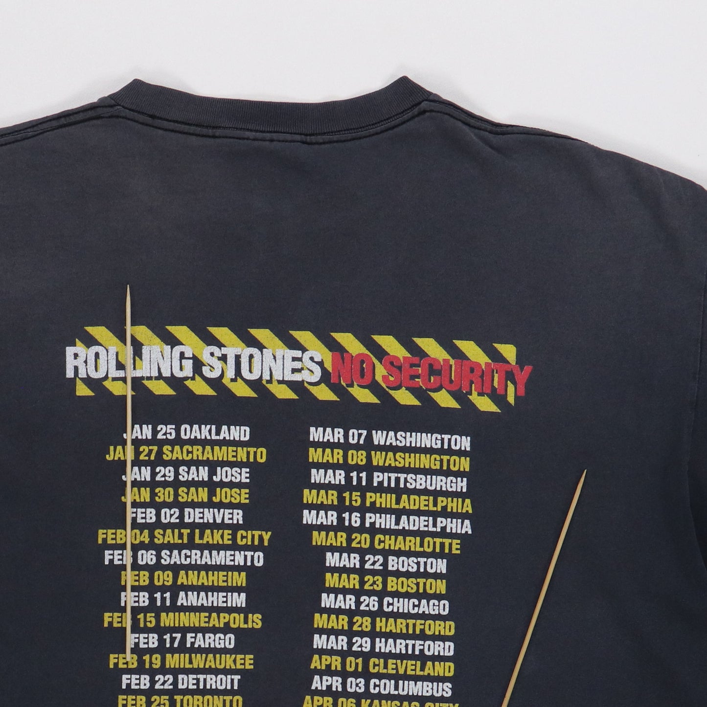 1999 Rolling Stones No Security Tour Shirt