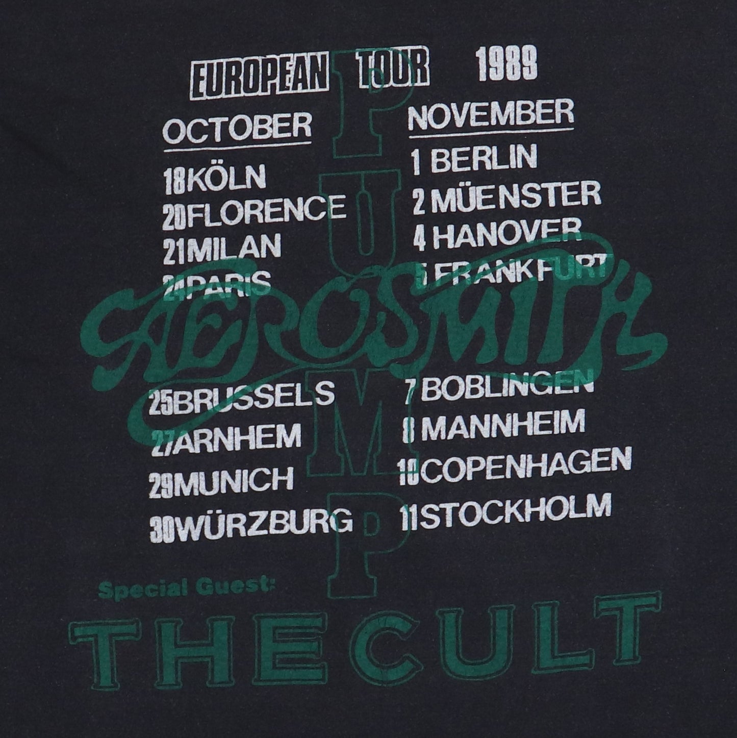 1989 Aerosmith European Tour Shirt