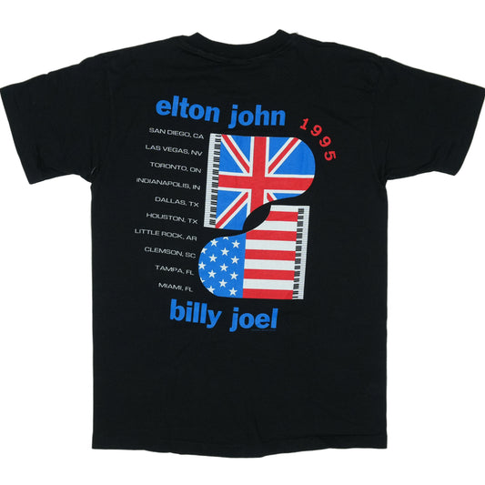 1995 Elton John Billy Joel Tour Shirt Back