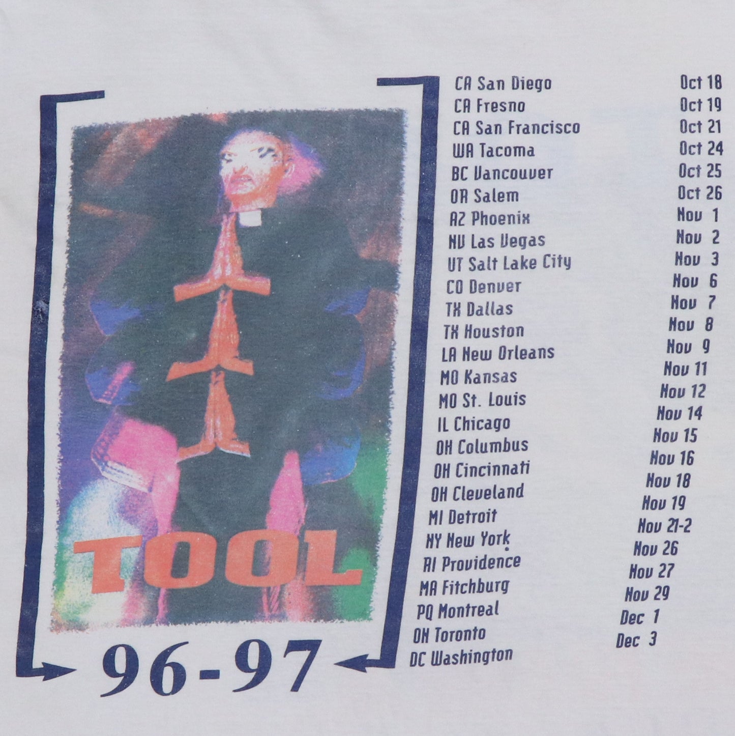 1996 Tool Aenima Tour Shirt