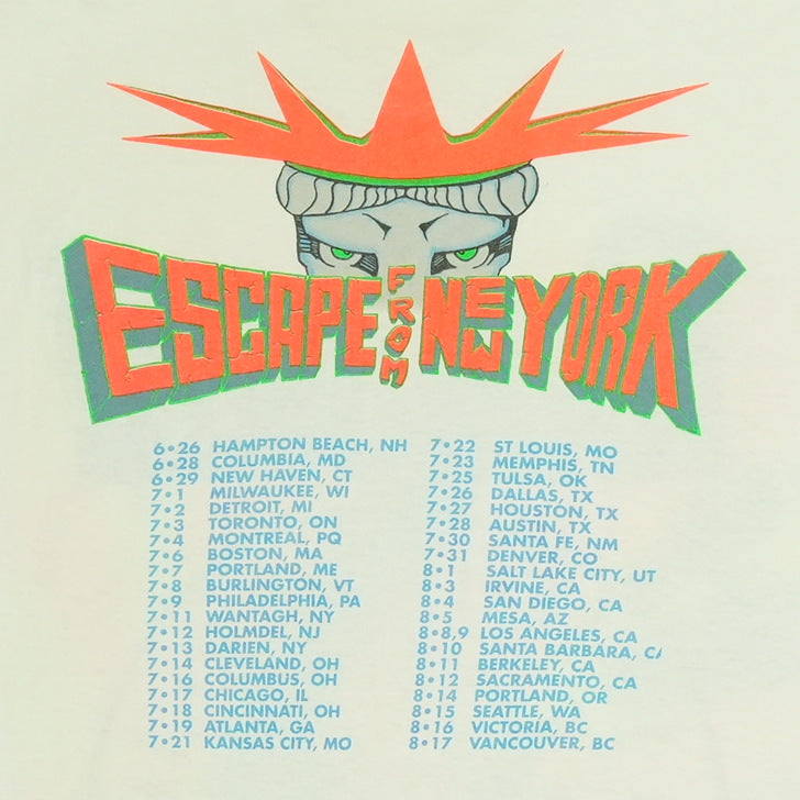 1990 Ramones Escape From New York Tour Shirt Detail