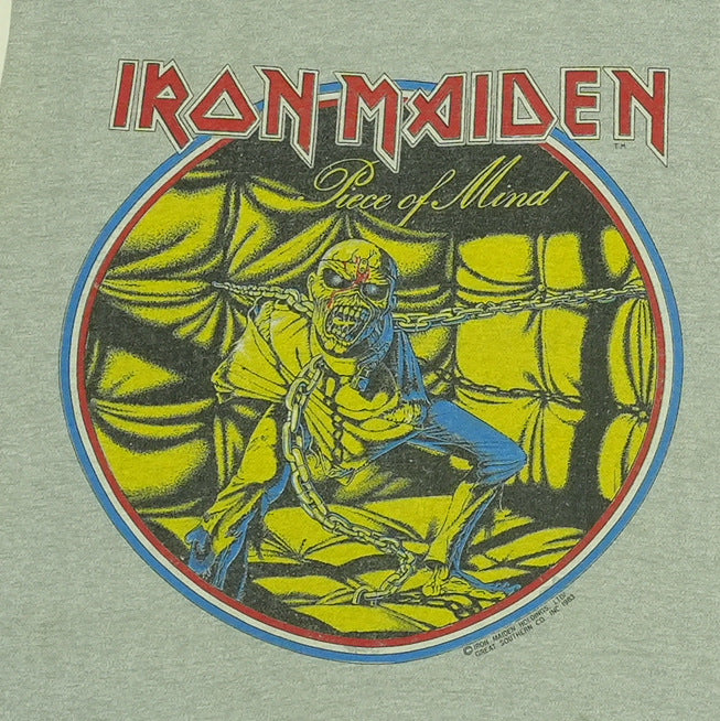 1983 Iron Maiden Piece Of Mind Tour Sleeveless Shirt