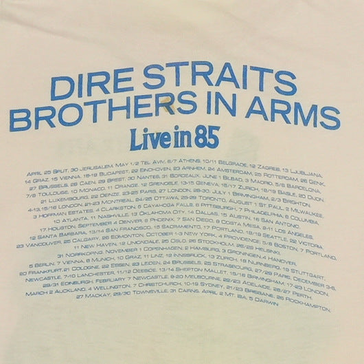 1985 Dire Straits Brothers In Arms Tour Shirt