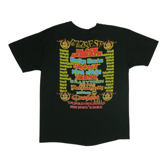 2001 Ozzy Osbourne Ozzfest Concert Shirt Back