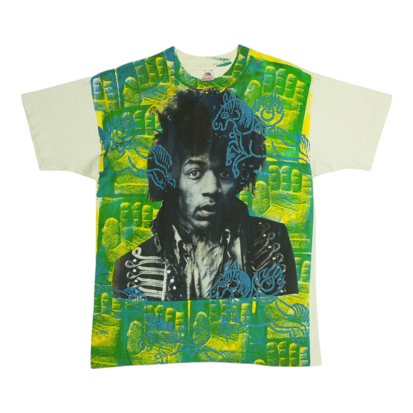 1990s Jimi Hendrix Mike Roman All Over Print Shirt