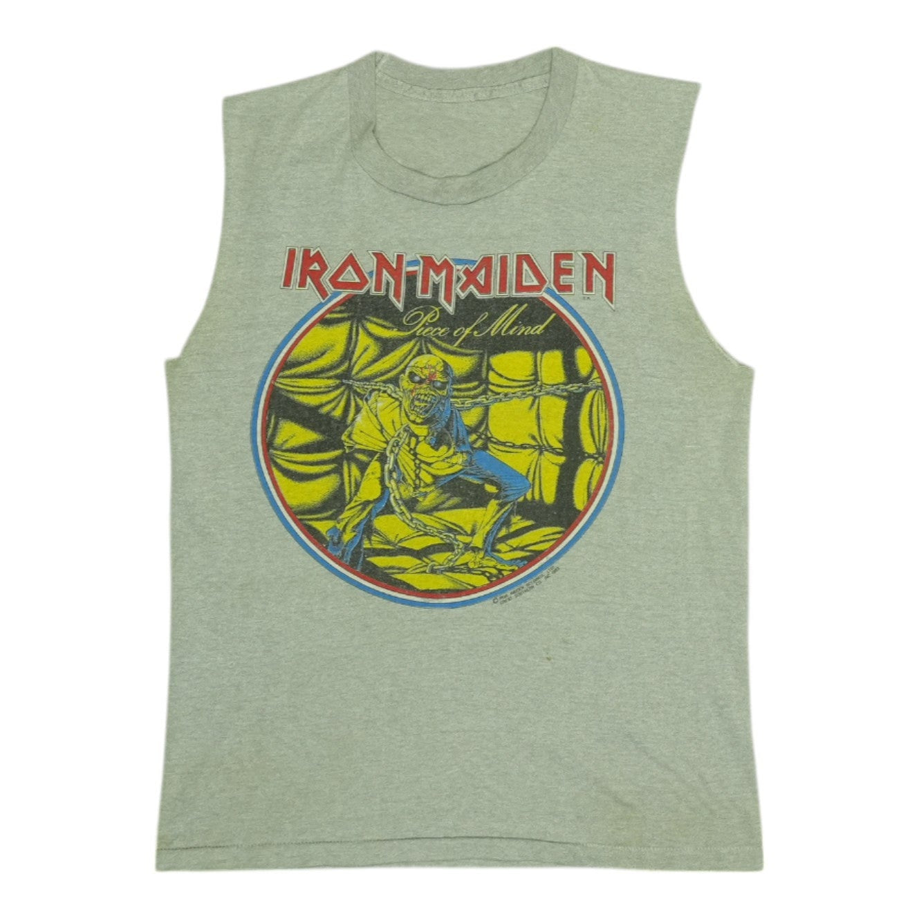 1983 Iron Maiden Piece Of Mind Tour Sleeveless Shirt