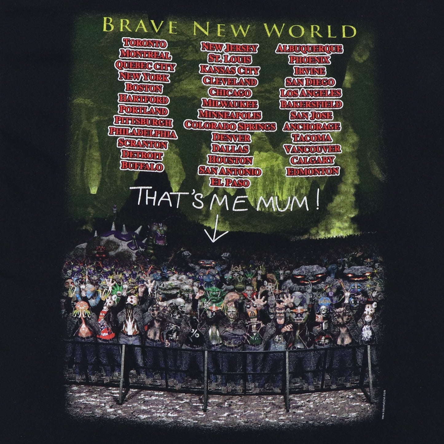 2000 Iron Maiden Brave New World Tour Shirt