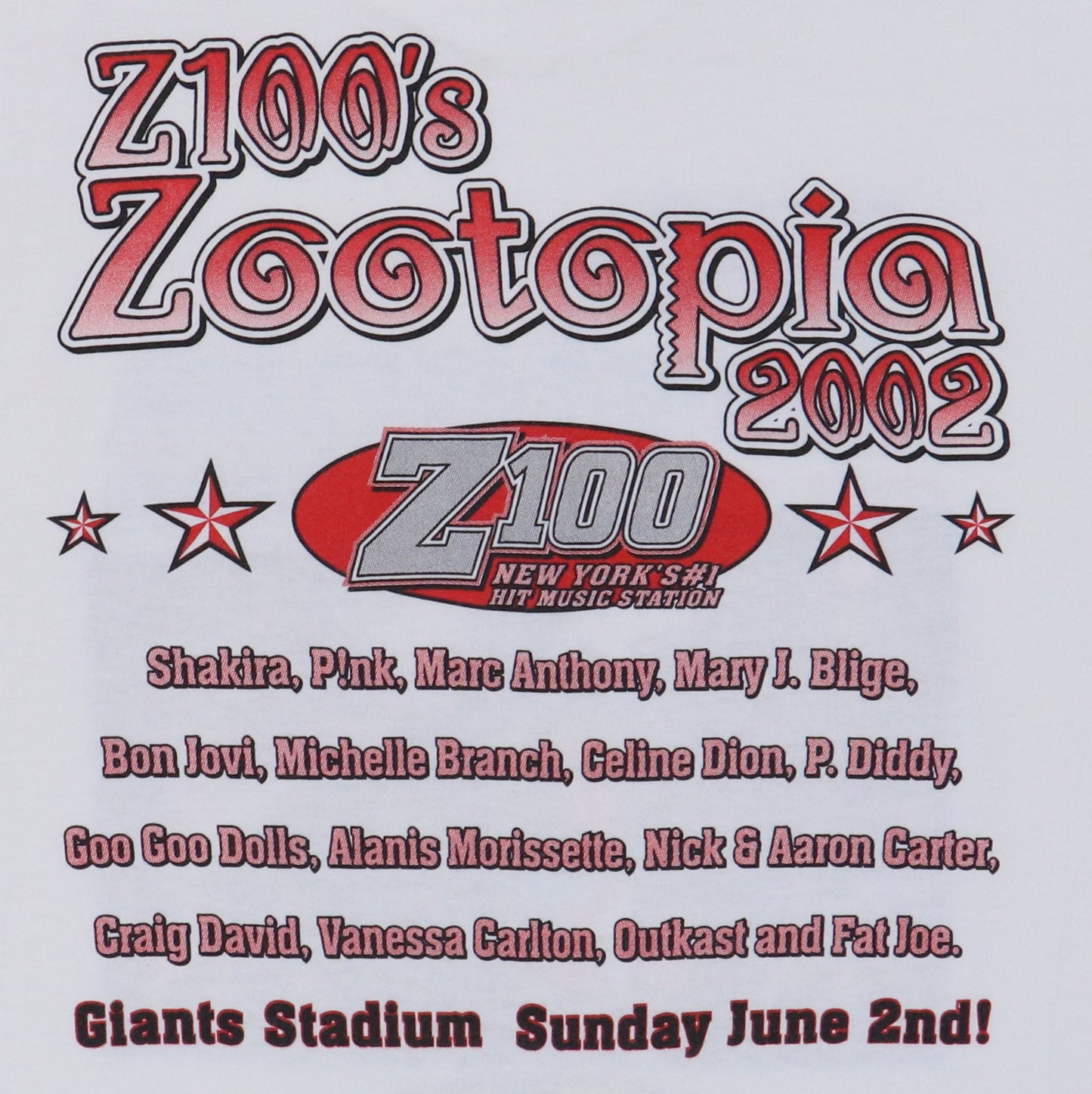 2002 Zootopia Music Festival Shirt