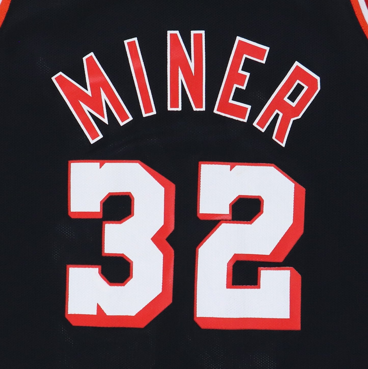 1990s Harold Miner Miami Heat NBA Jersey Detail