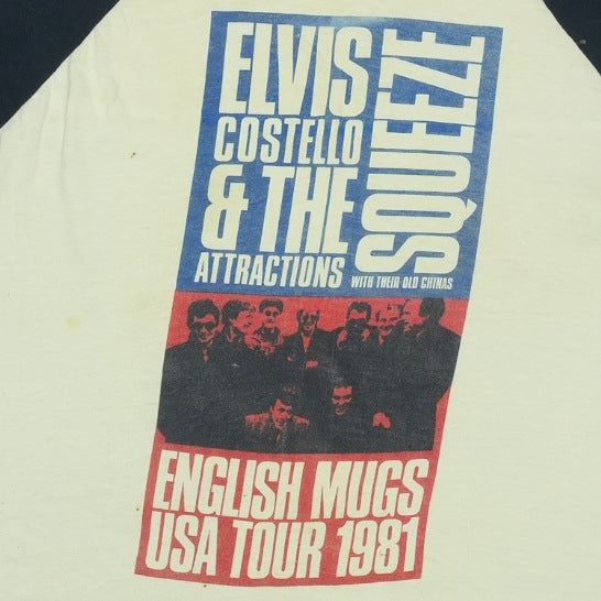 1981 Elvis Costello English Mugs Tour Jersey Shirt