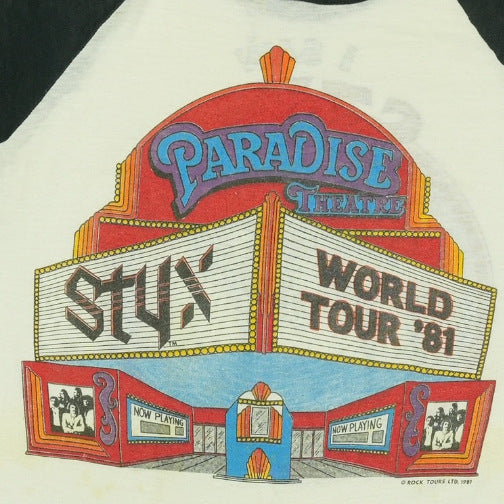 1983 Styx Paradise Theatre Tour Jersey Shrit