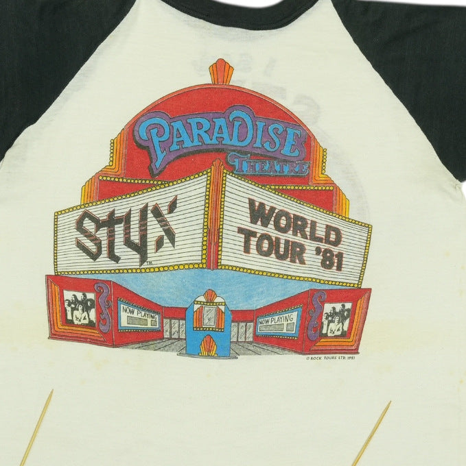 1983 Styx Paradise Theatre Tour Jersey Shrit