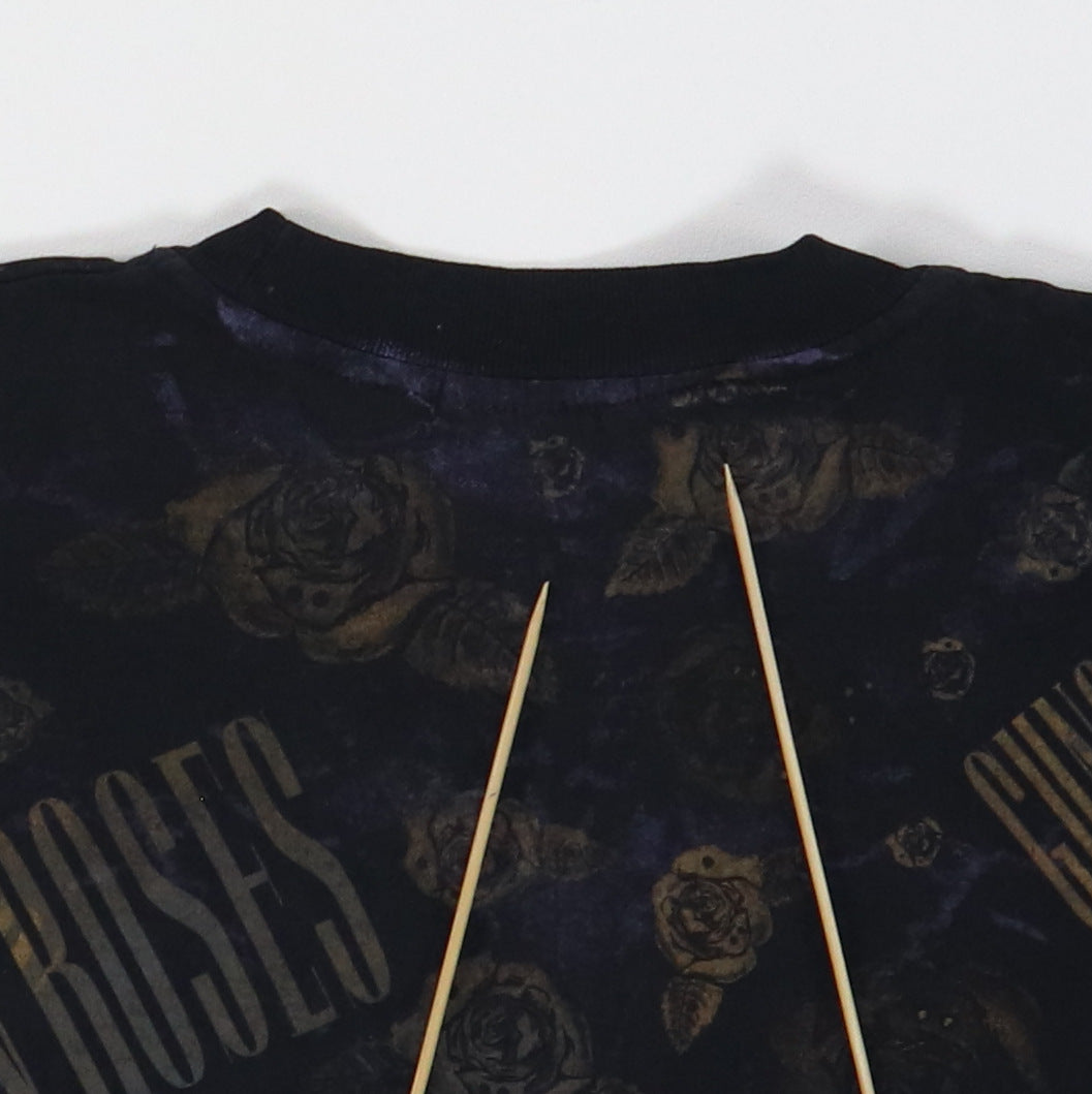 1990s Guns N Rose All Over Print Shirt Detail