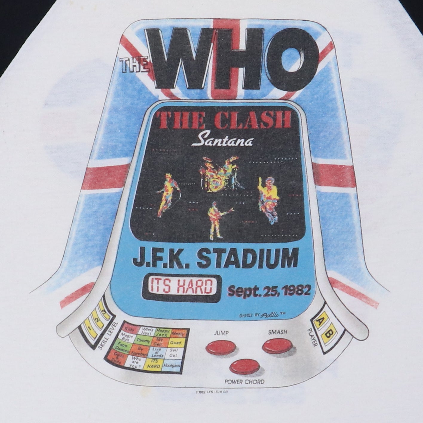 1982 The Who The Clash Tour Jersey Shirt