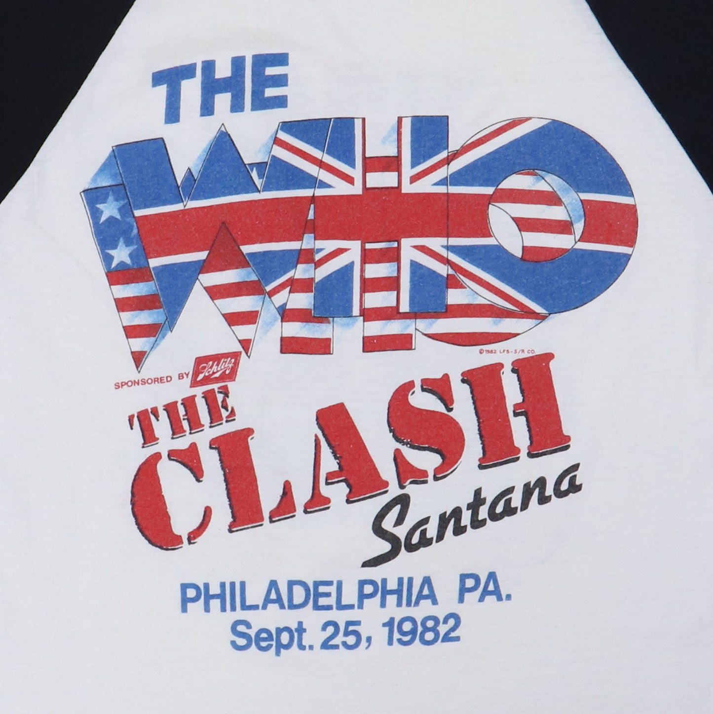 1982 The Who The Clash Tour Jersey Shirt