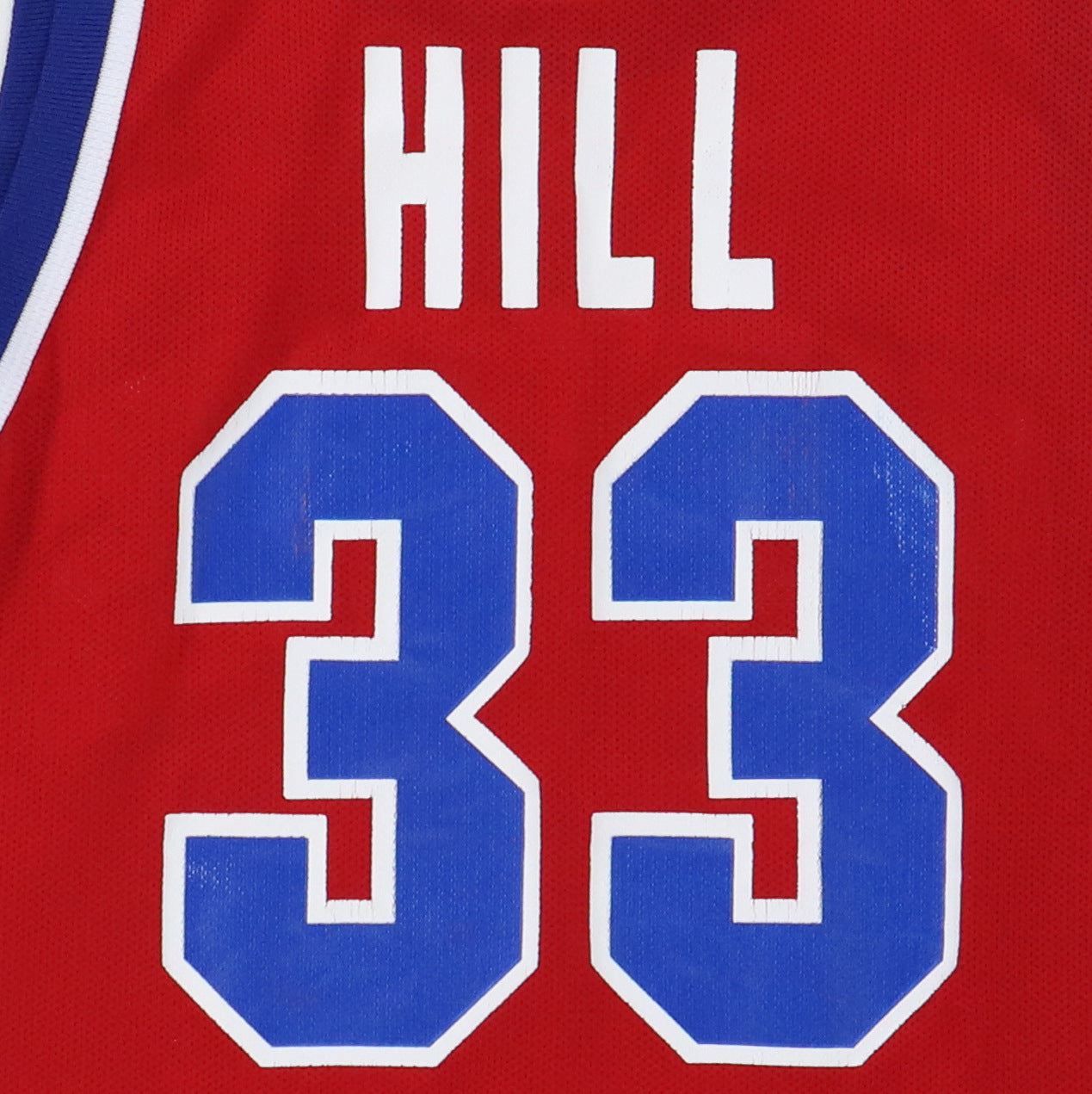 1990s Grant Hill Detroit Pistons NBA Jersey Detail