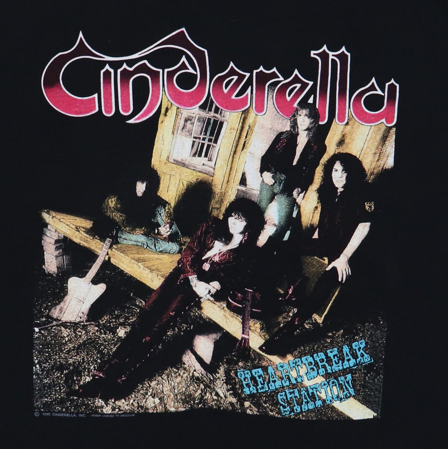 1991 Cinderella Heartbeat Station Tour Shirt