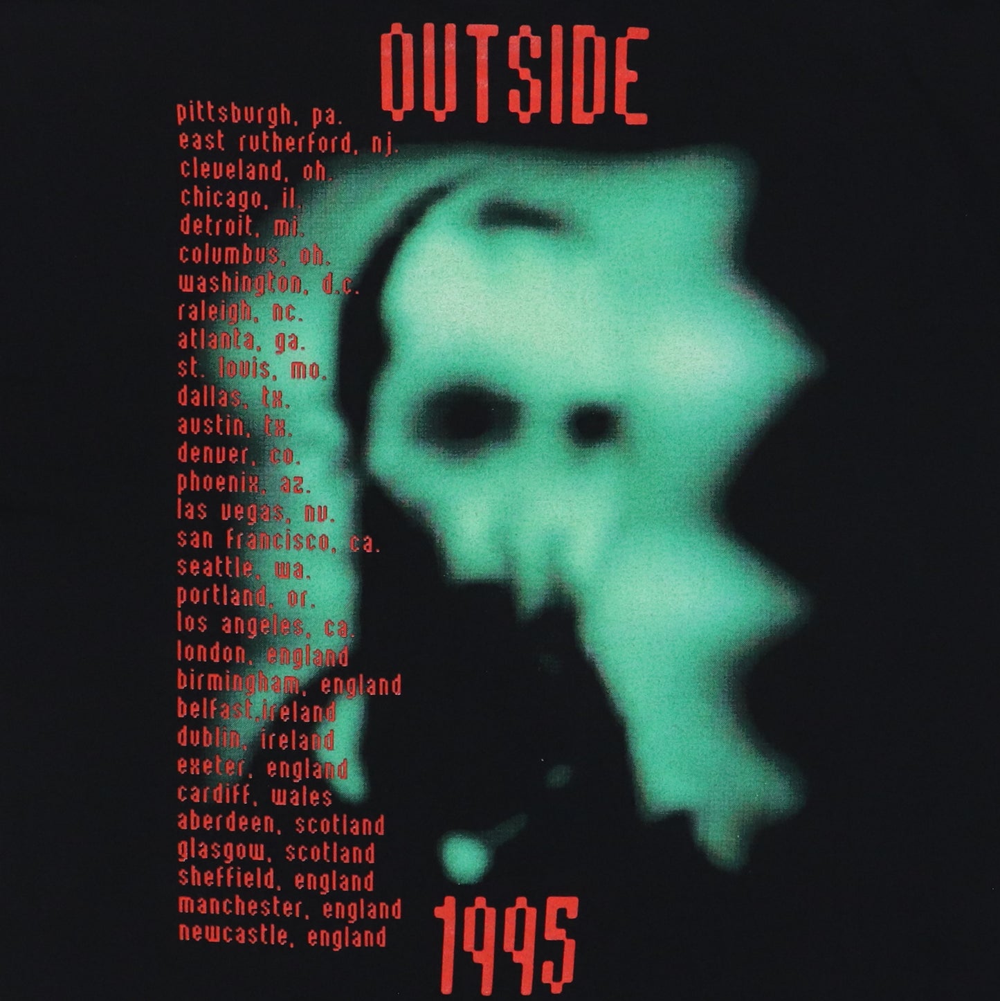 1995 David Bowie The Hearts Filthy Lesson Tour Shirt