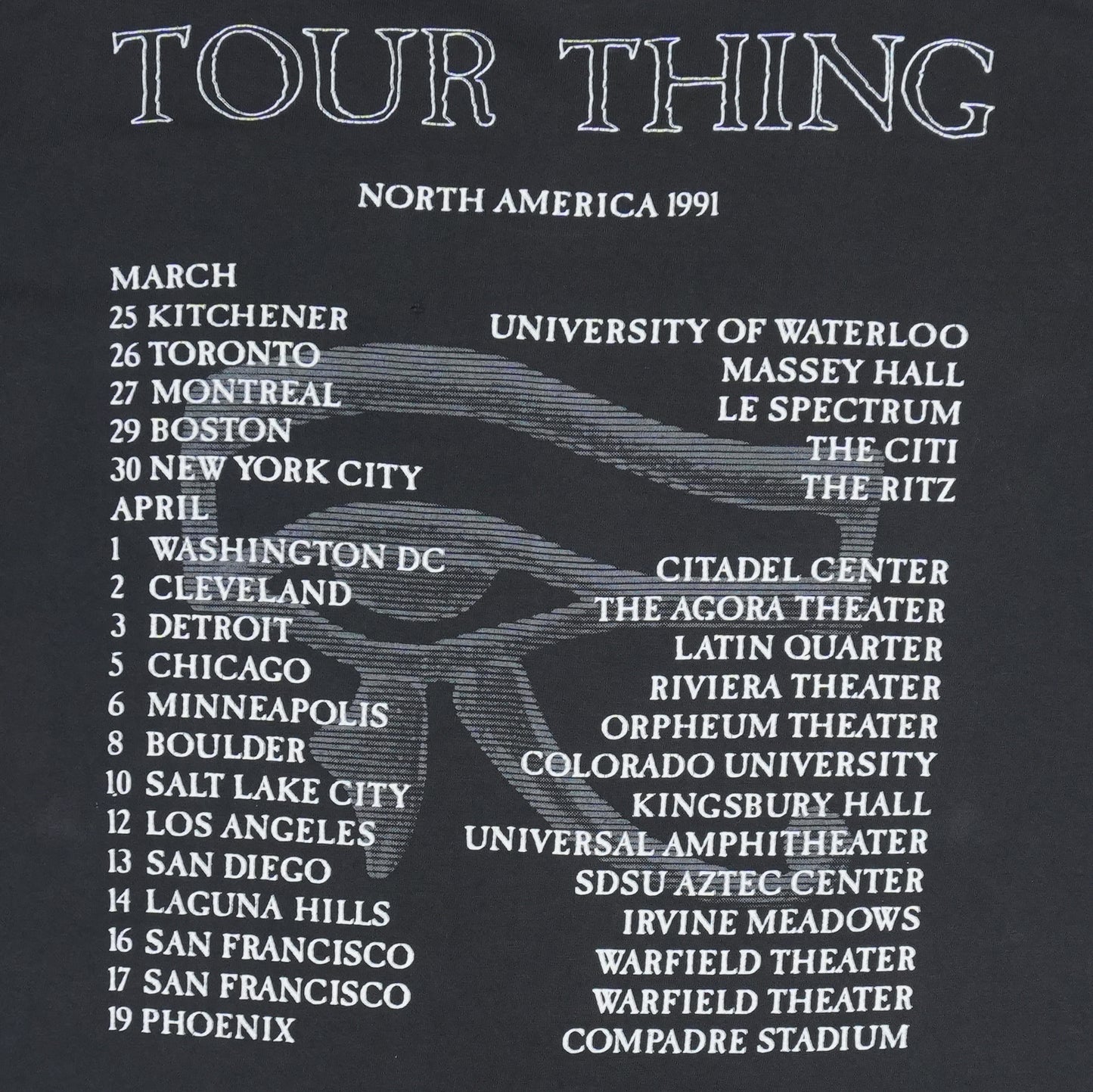 1991 The Sisters Of Mercy Tour Thing Shirt