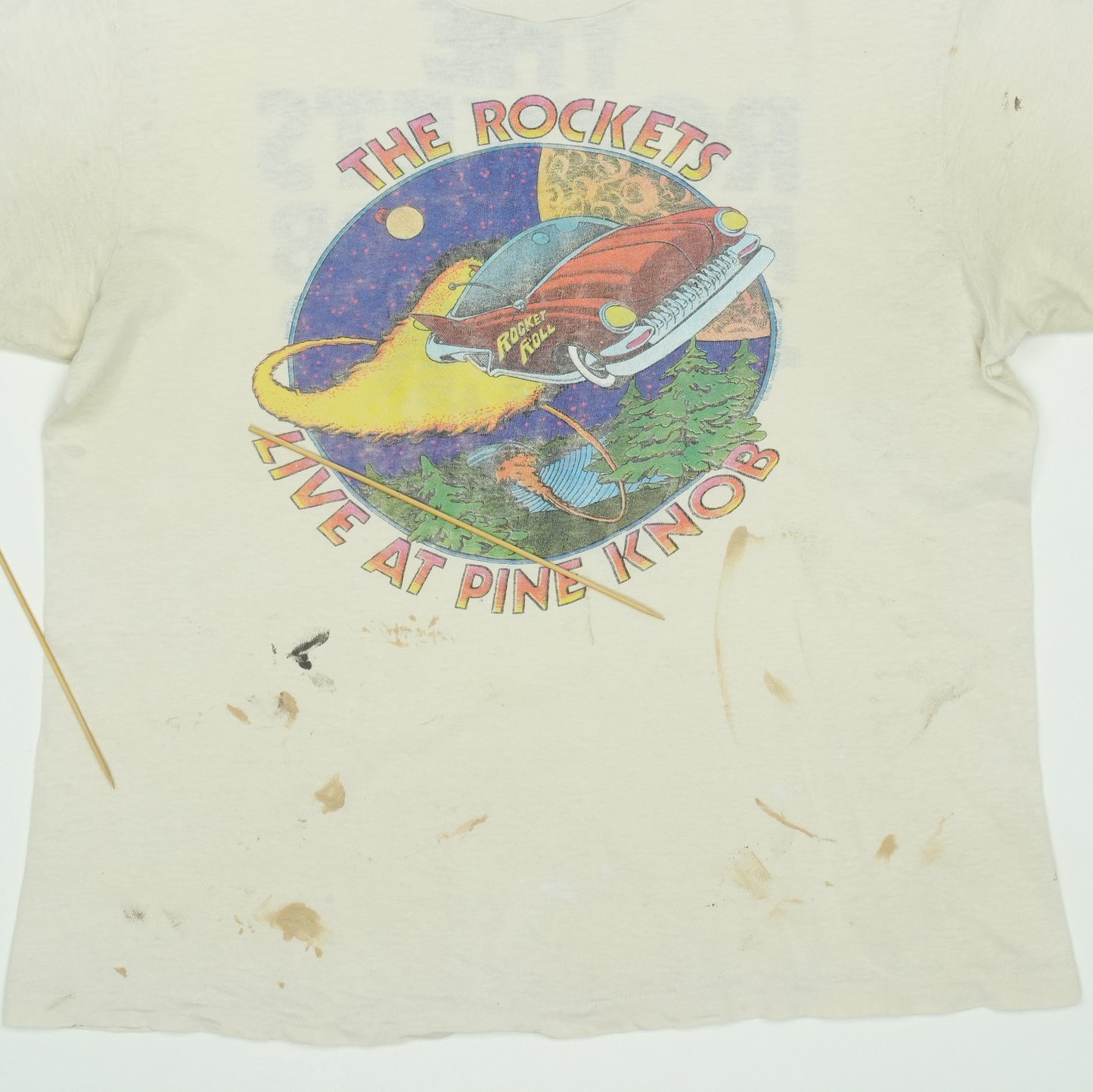 1980 The Rockets Pine Knob Concert Shirt Detail