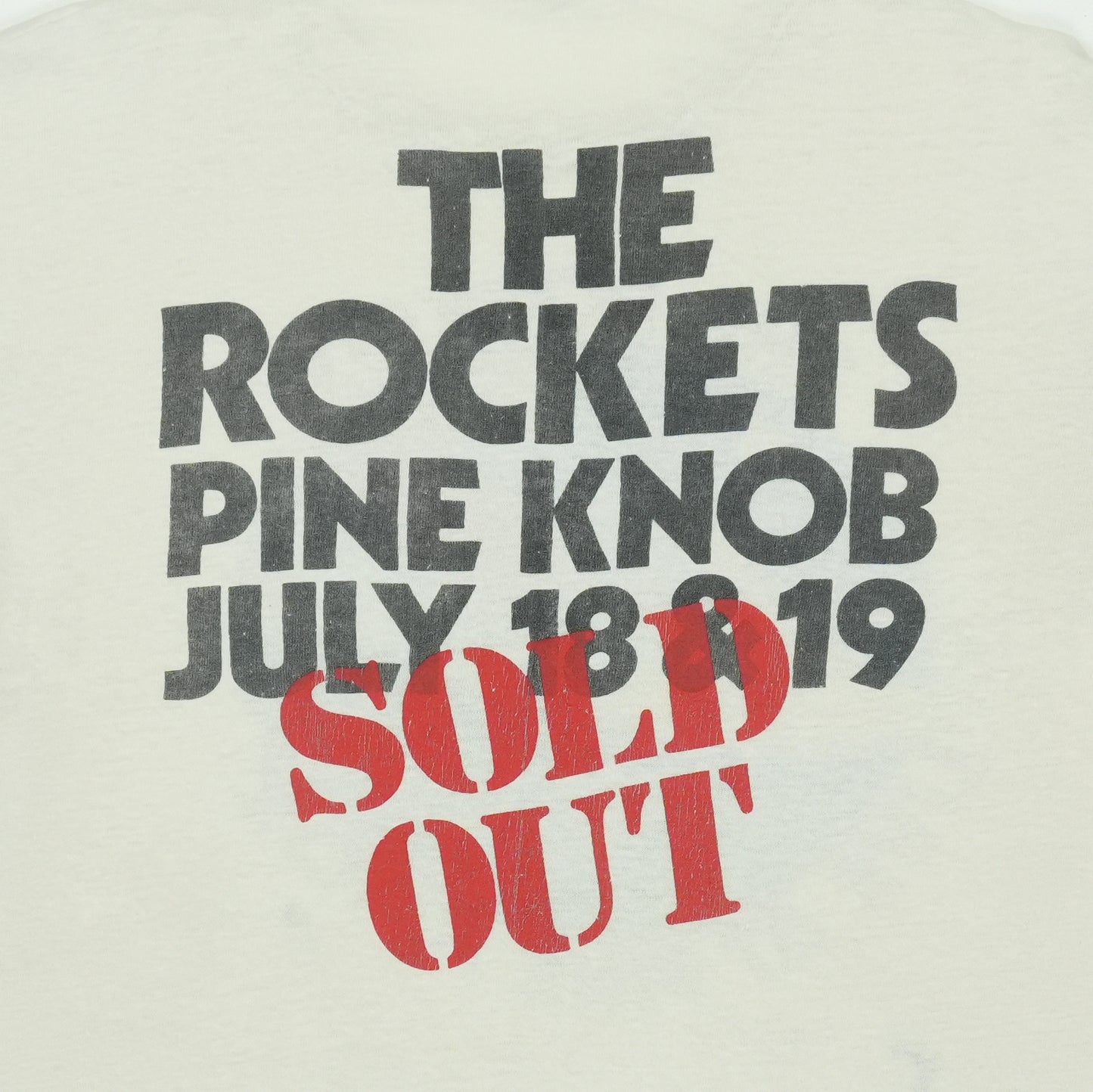 1980 The Rockets Pine Knob Concert Shirt Detail