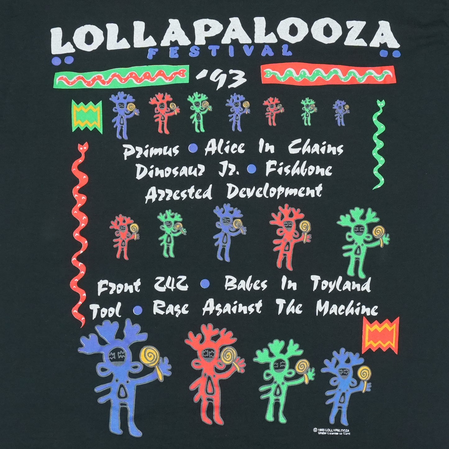 1993 Lollapalooza Music Festival Tour Shirt