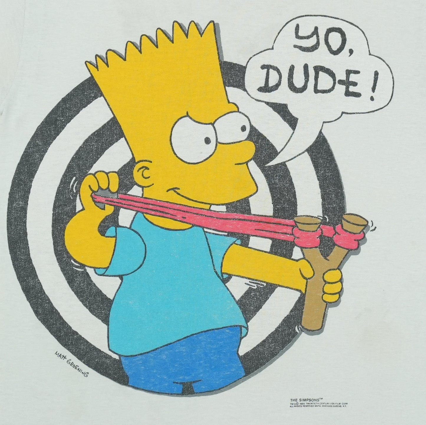 1990 The Simpsons Bart Simpson Yo Dude Shirt