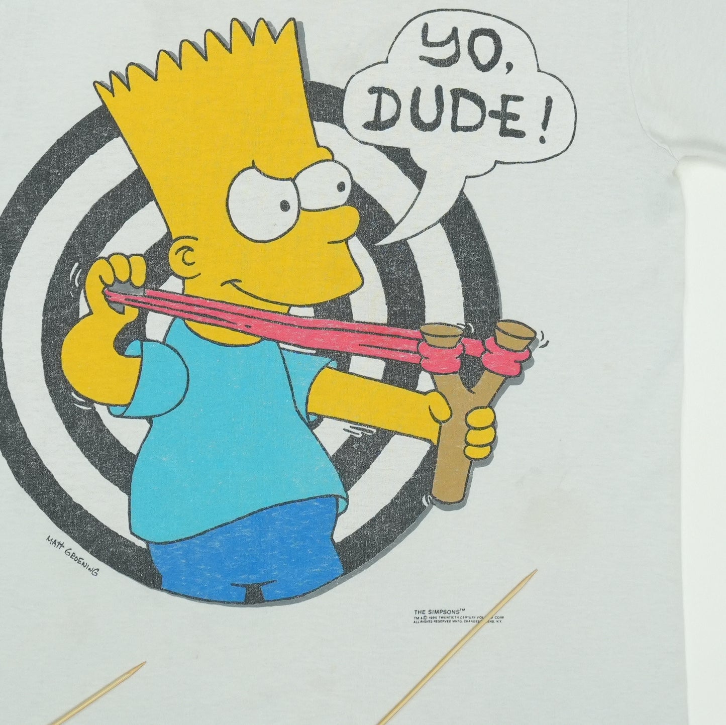 1990 The Simpsons Bart Simpson Yo Dude Shirt