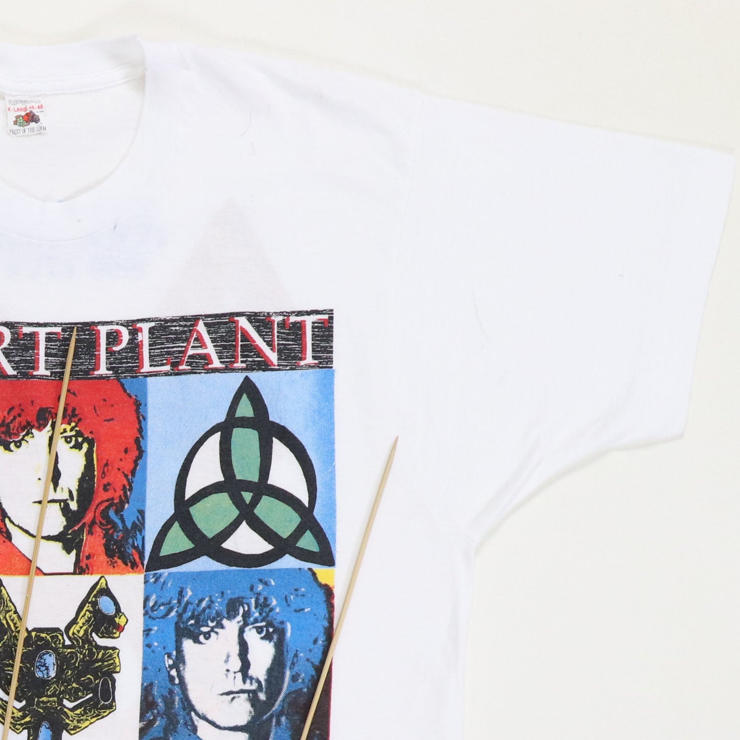 1990 Robert Plant Manic Nirvana World Tour Shirt Detail