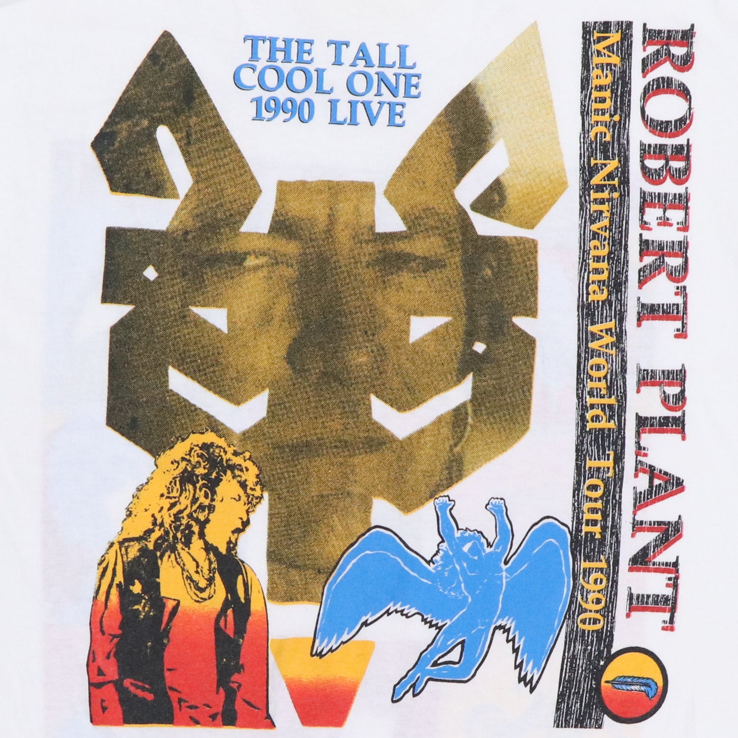 1990 Robert Plant Manic Nirvana World Tour Shirt Detail