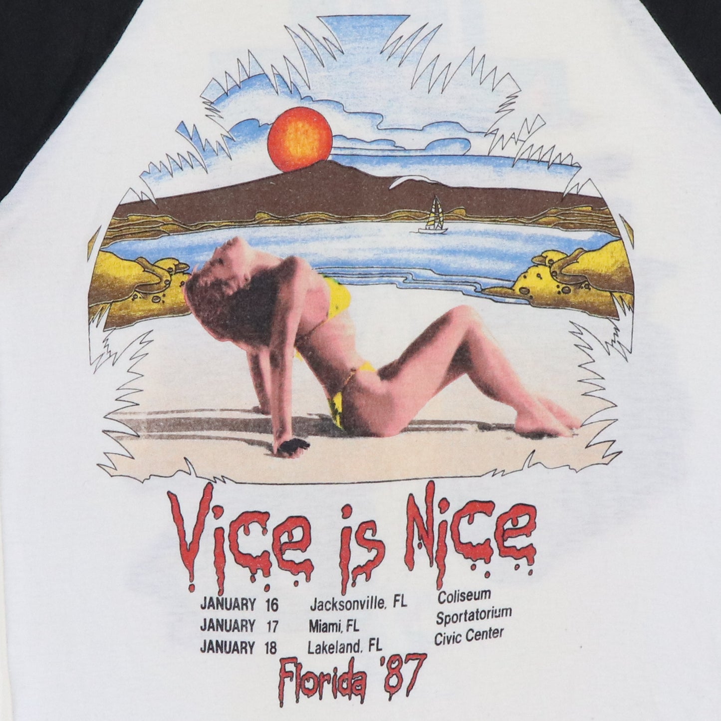 1987 Iron Maiden Vice Is Nice Tour Jersey Shirt