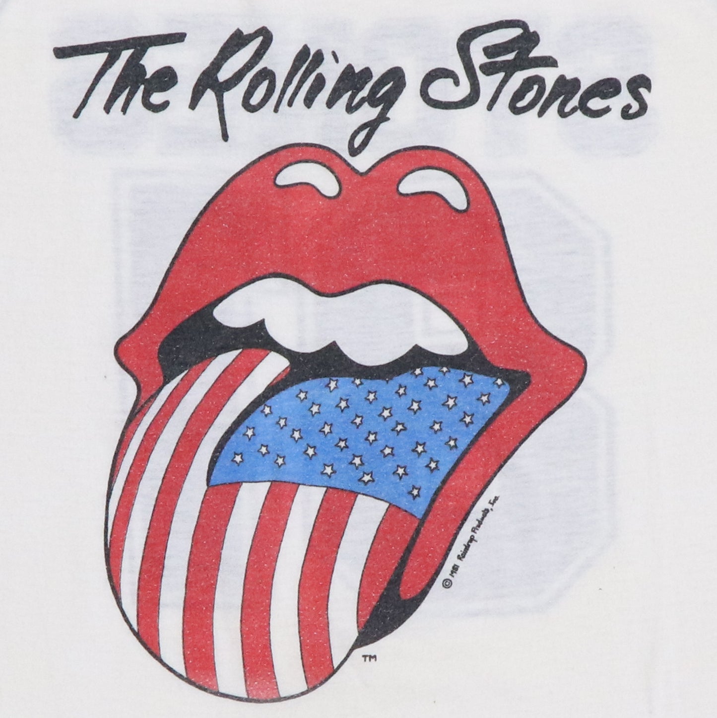 1981 Rolling Stones North American Tour Jersey Shirt