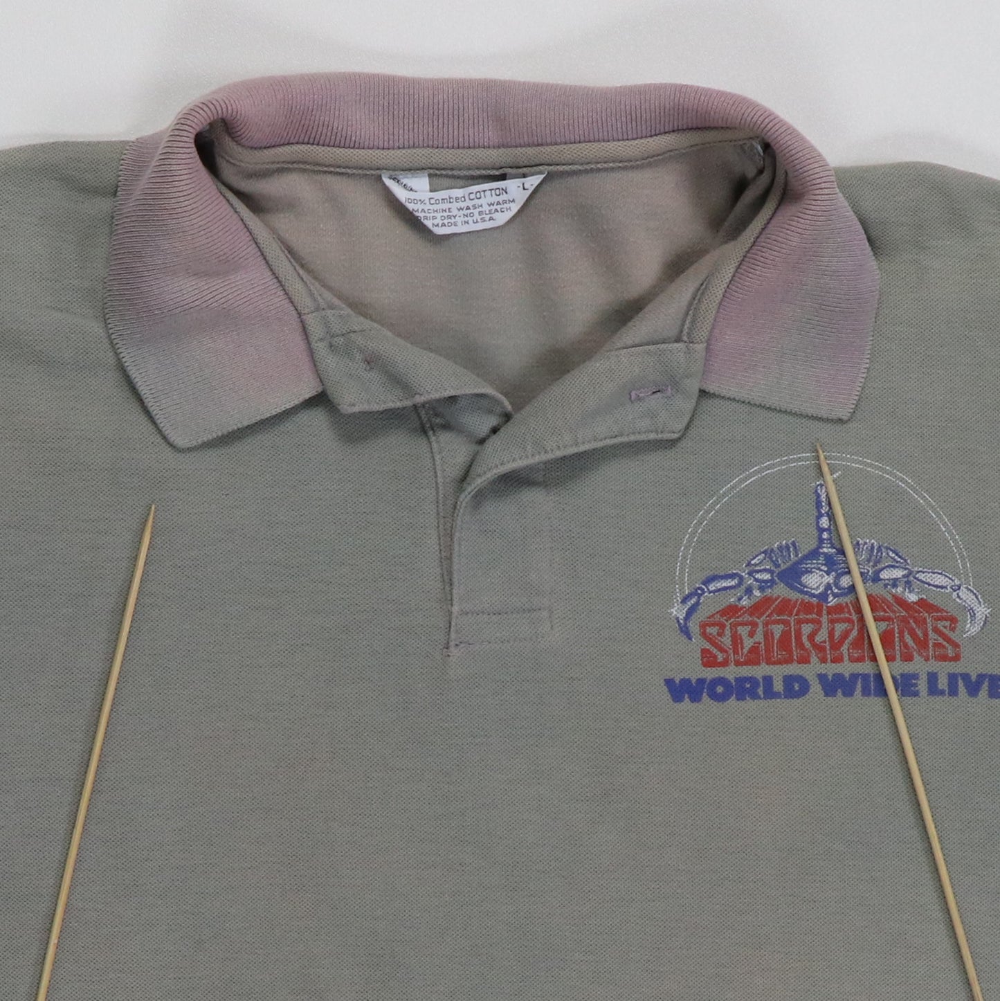 1985 Scorpions Summer Sting Collard Shirt