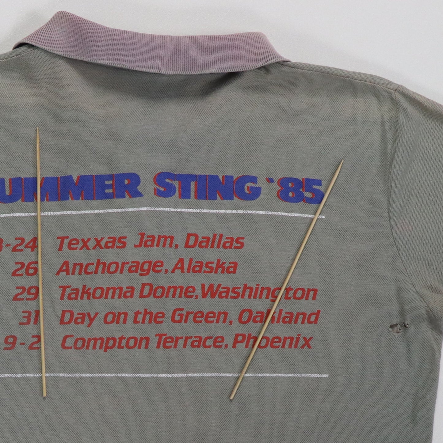 1985 Scorpions Summer Sting Collard Shirt