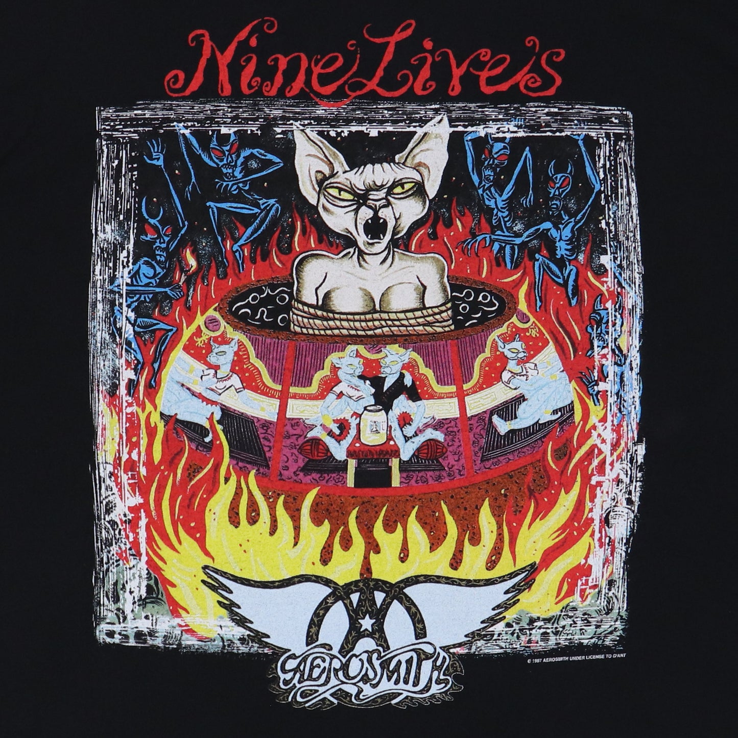1997 Aerosmith Nine Lives Tour Shirt