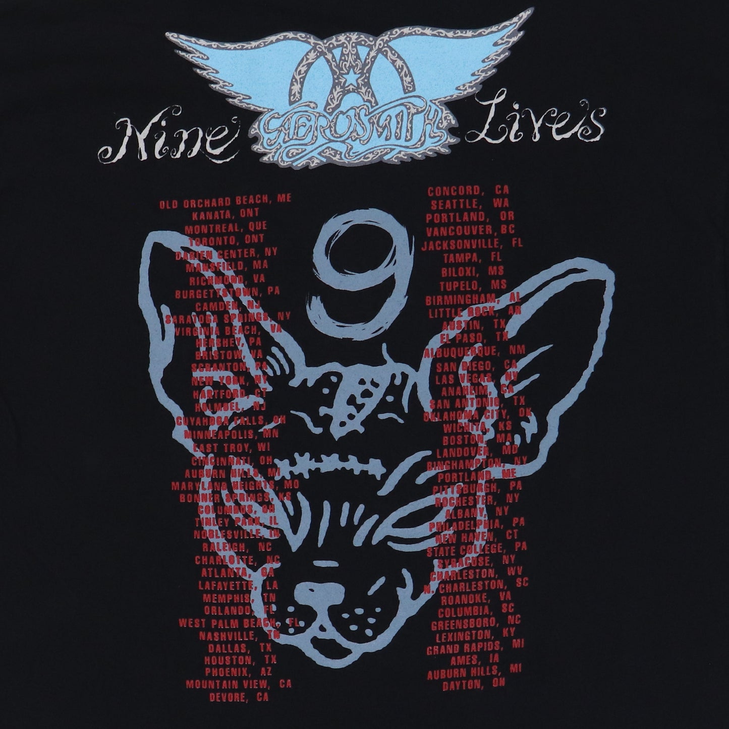 1997 Aerosmith Nine Lives Tour Shirt