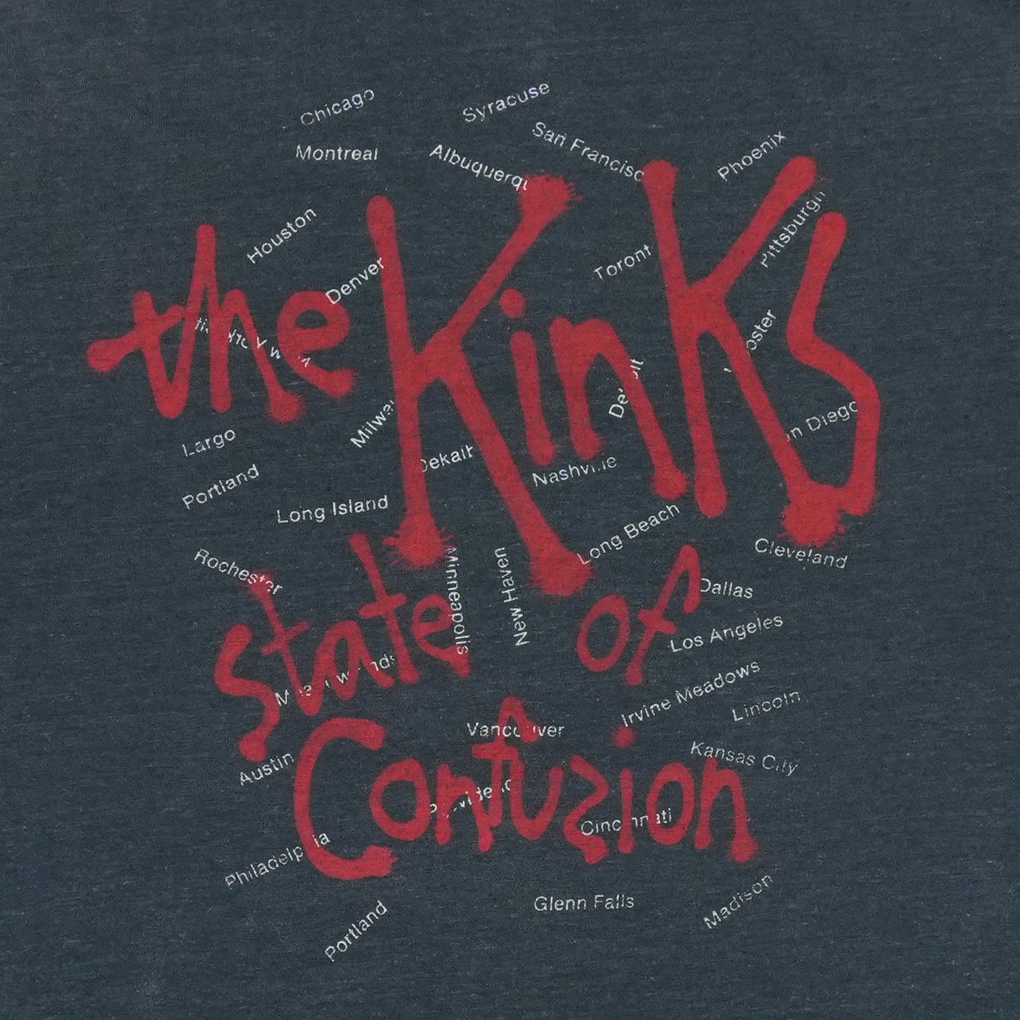 1983 The Kinks State Of Confusion Tour Shirt
