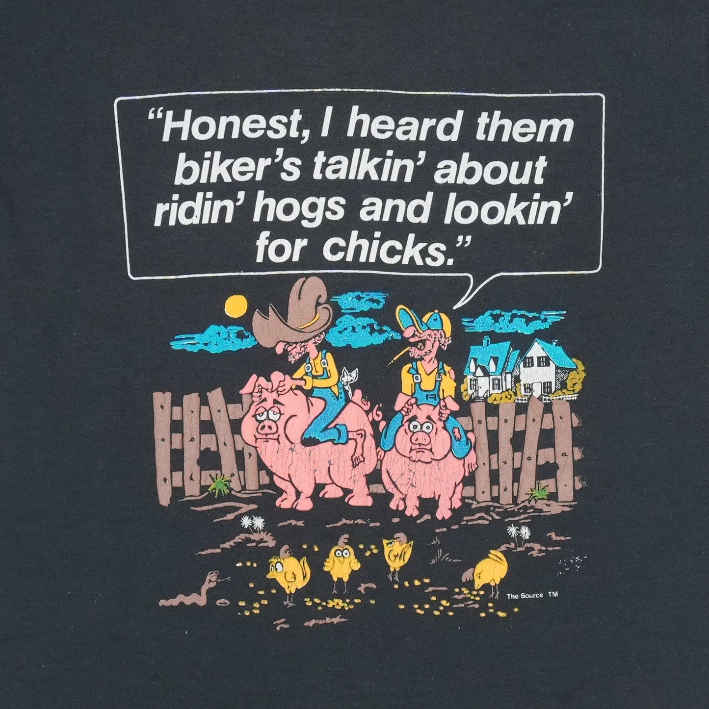1980s Ridin Hogs Lookin For Chicks Motorcycle Shirt