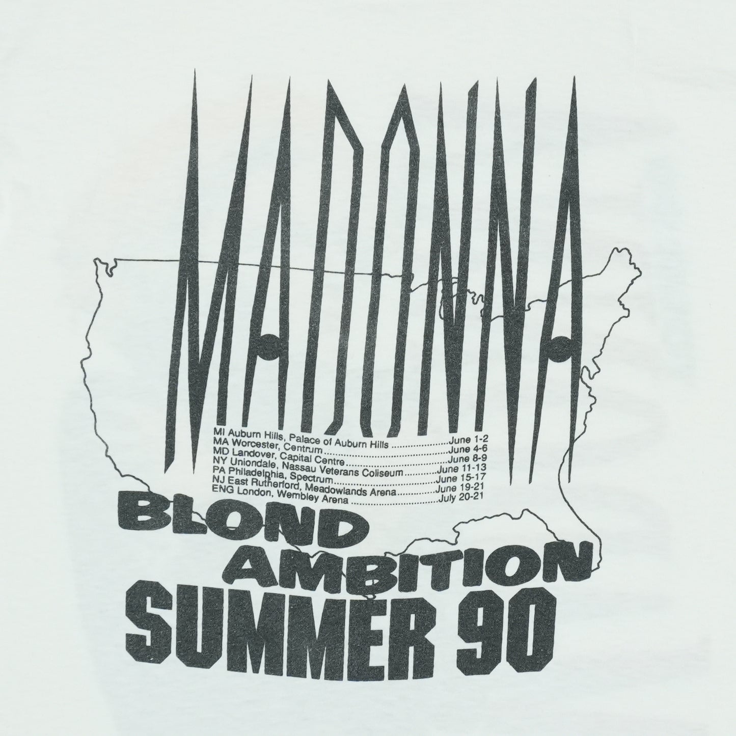 1990 Madonna Blond Ambition Tour Shirt