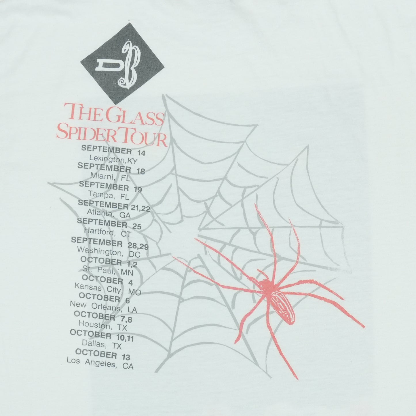 1987 David Bowie Glass Spider Tour Shirt